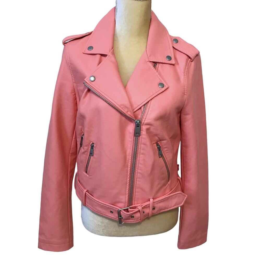 Levi's NWT Light Pink Moto Jacket Women M